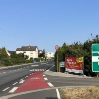 Abstandsschild für Radfahrer